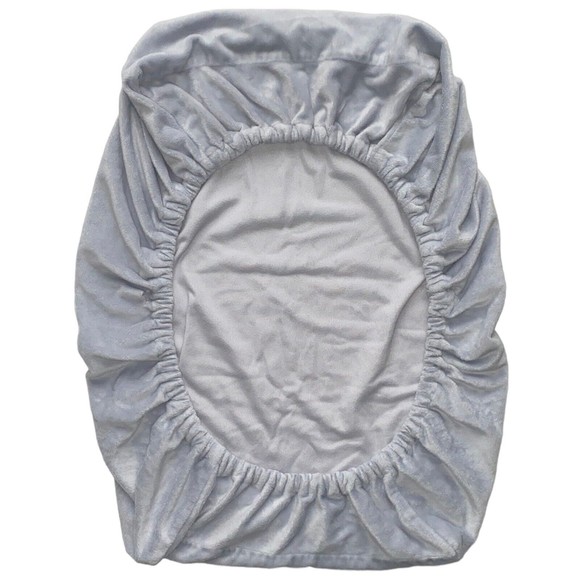 BabiesRus Baby Changing Table Changing Pad Covers Soft Gray Velour Set of 3 - Picture 2 of 3